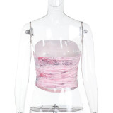 Print Off Shoulder Tube Top Tops FL-YL25069MHO