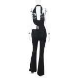 Sexy V Neck Backless Solid Color Jumpsuit FL-YL25001MHO