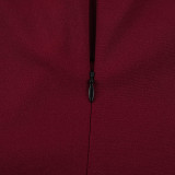 Sexy Solid Color Square Neck Backless Midi Dress FL-YL25046DGO