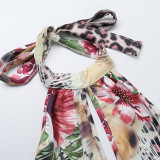 Sexy Print Backless Hollow Out Mini Dress FL-ZX25039MHO