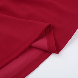 Solid Color U Neck Mini Dress FL-ZX25047PFO