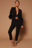 Fashion Blazer Pants Two Piece Set GNQF-S302