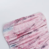 Print Off Shoulder Tube Top Tops FL-YL25069MHO