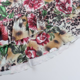 Sexy Print Backless Hollow Out Mini Dress FL-ZX25039MHO