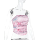 Print Off Shoulder Tube Top Tops FL-YL25069MHO