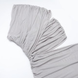 Sexy Mesh Slash Shoulder Maxi Dress FL-ZX25009PFO