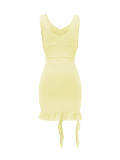 Fashion Sleeveless V Neck Mini Dress GLF-10022