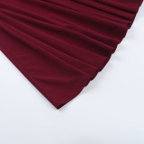 Sexy Solid Color Square Neck Backless Midi Dress FL-YL25046DGO