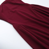 Sexy Solid Color Square Neck Backless Midi Dress FL-YL25046DGO