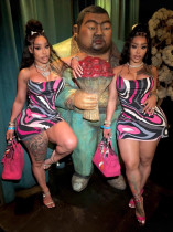 Sexy Print Slim Sling Bodycon Dress GFCF-1365