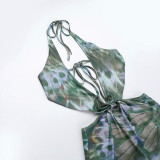 Twisted Tie Print Cami Jumpsuit FL-YL25151MHO