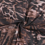 Leopard Print V Neck Romper FL-YL25066MHO