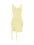 Fashion Sleeveless V Neck Mini Dress GLF-10022