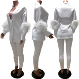Fashion Blazer Pants Two Piece Set GNQF-S302