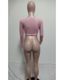 Sexy Lace Holes See Through Tops QXTF-8100