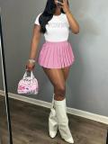 Letter Print Casual Two Piece Skirts Set GLF-10026
