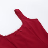 Solid Color U Neck Mini Dress FL-ZX25047PFO