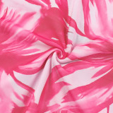 Fashion Pocket Neck Floral Print Beach Maxi Dress FL-ZX25026PFO