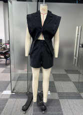 Plus Size Casual Loose Sleeveless Denim Romper NY-5018