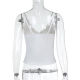 Lace Solid Color Sexy Sling Tank Tops FL-YL24622PFO