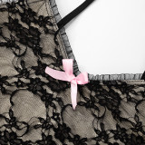 Lace Camisole Bow Jumpsuit MXBF-K25RP041
