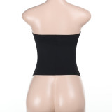 V-neck Crossover Hollow Out Wrap Tops FL-WQ25103MHO