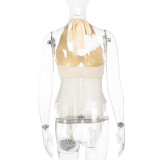 Sexy Halterneck Mesh Tank Tops FL-JY25013PFO