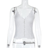 Lace Solid Color Sexy Sling Tank Tops FL-YL24622PFO