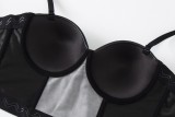 Leopard Print Backless Bustier Plunge Shapewear GPBY-LS6311