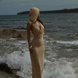 Sexy Hooded Backless Beach Maxi Dress FL-WQ25118MHO