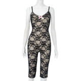 Lace Camisole Bow Jumpsuit MXBF-K25RP041