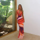 Deep V Neck Print Sexy Maxi Dress FL-JY25060MHO