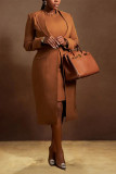Plus Size Lapel Split Blazer Vest Dress Two Piece Set NY-3370