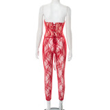 Sexy Lace See Through Two Piece Pants Set GDSF-D25ST124