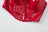 PU Leather Erotic Tank Top Shapewear GPBY-6332