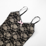 Lace Camisole Bow Jumpsuit MXBF-K25RP041