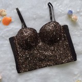 Sexy Tube Tops Sequin Sling Corset GPBY-6345