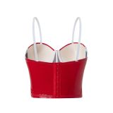 PU Leather Erotic Tank Top Shapewear GPBY-6332