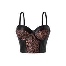 Leopard Print Backless Bustier Plunge Shapewear GPBY-LS6311