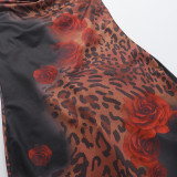 Leopard Print Contrast Color Backless Maxi Dress FL-WQ25100PFO