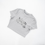 Letter Print Short Sleeve Shorts 2 Piece Set GDSF-D25ST154