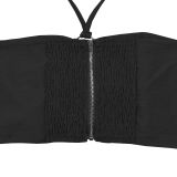 Sexy Halterneck Tops Hollow Out Pants 2 Piece Set BY-7313