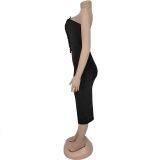 Sexy Tube Tops Buitton Midi Dress BY-7326