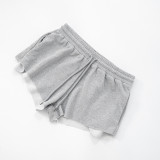 Letter Print Short Sleeve Shorts 2 Piece Set GDSF-D25ST154