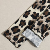 Square Neck Leopard Print Jumpsuit GFRT-060015JBL