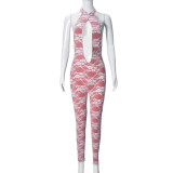 Sexy Print Tie Up Lace Backless Jumpsuit GFRT-041841JBG