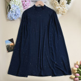 Hot Drill Patchwork Petal Sleeve Mini Dress GFRT-60001DBL