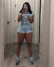 Sleeveless Lapel Neck Denim Romper MEM-88645