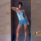 Denim Halterneck Backless Romper MEM-88646