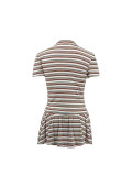 Short Sleevel Stripe T Shirt Two Piece Short Set YH-5361